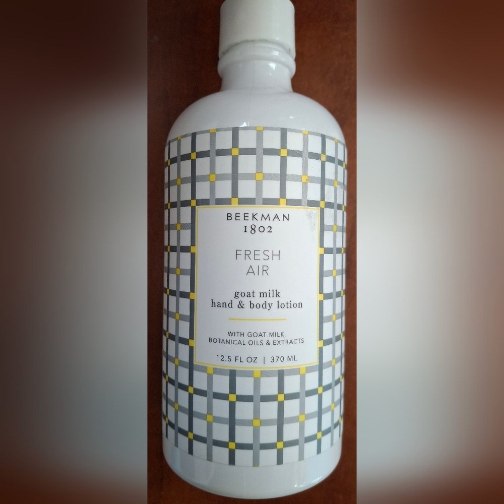 Beekman 1802 -Fresh Air Goat Milk Hand & Body Lotion - 12.5 oz Pump Bottle - NEW